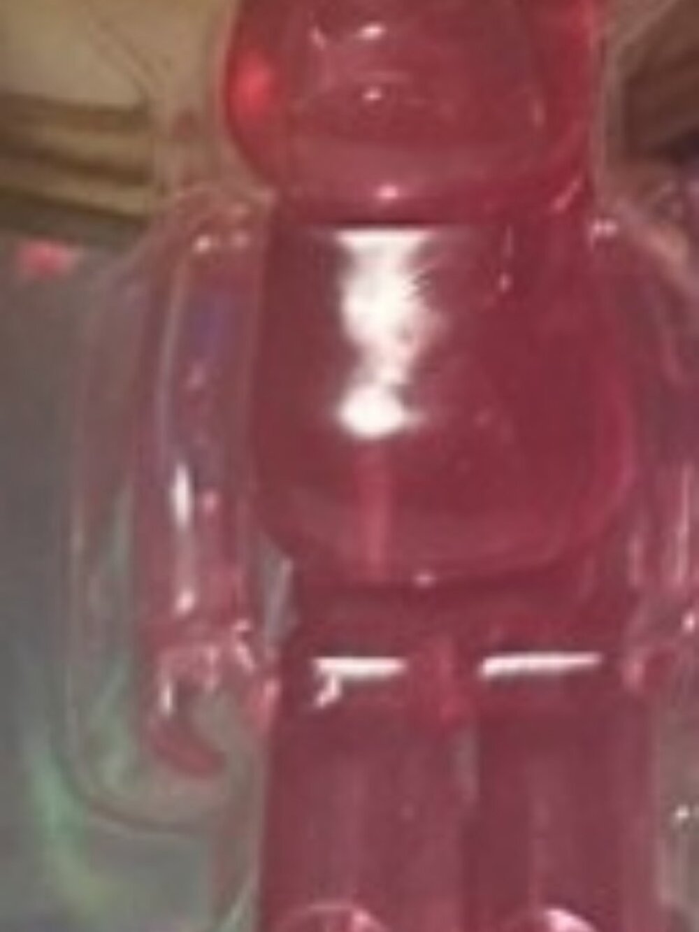 Bearbrick 100% Translucent pink - Medicom Toy - Loose Figure